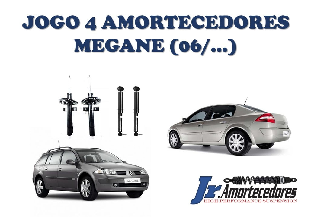 AMORTECEDORES MEGANE GRANTOUR, MEGANE WAGON, MEGANE SEDAN (2006/2011) (DIANTEIROS E TRASEIROS)