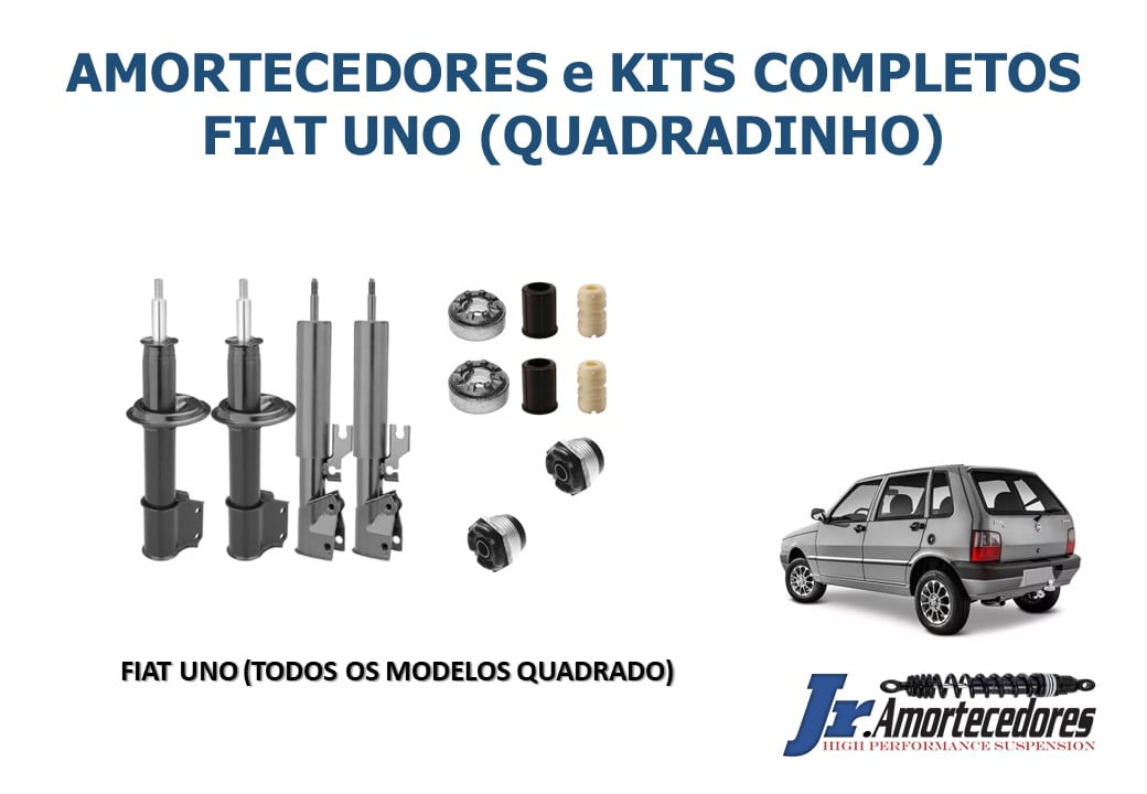 JOGO COMPLETO DE AMORTECEDORES MAIS KIT DE REPARO DOS AMORTECEDORES FIAT UNO