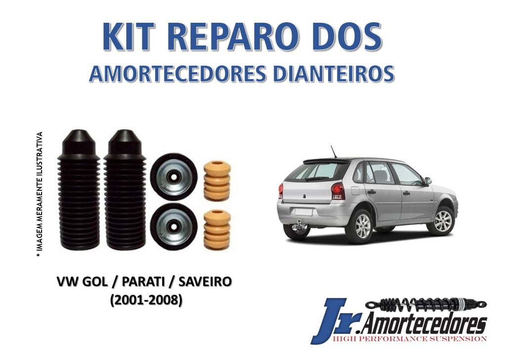 KIT COMPLETO DE REPARO DOS AMORTECEDORES DO GOL (DIANTEIROS)