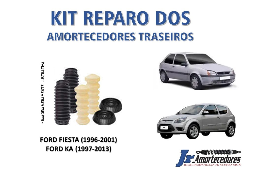 KIT REPARO COMPLETO DOS AMORTECEDORES TRASEIROS FORD FIESTA / KA