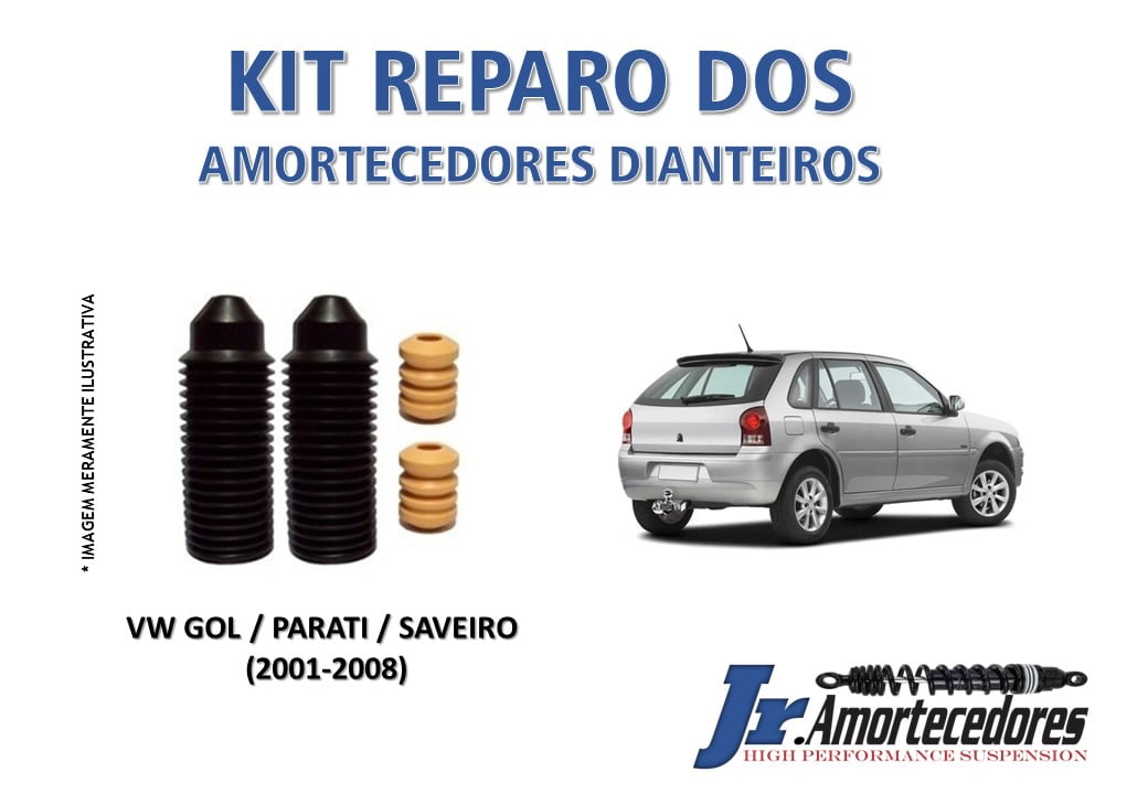 KIT REPARO DOS AMORTECEDORES DIANTEIROS GOL / PARATI / SAVEIRO (2001-2008)