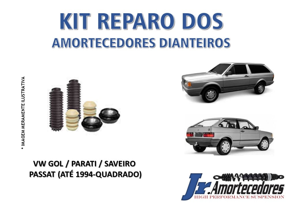 KIT REPARO DOS AMORTECEDORES DIANTEIROS GOL / SAVEIRO / VOYAGE / PARATI / PASSAT (ATÉ 1994) MODELO QUADRADO