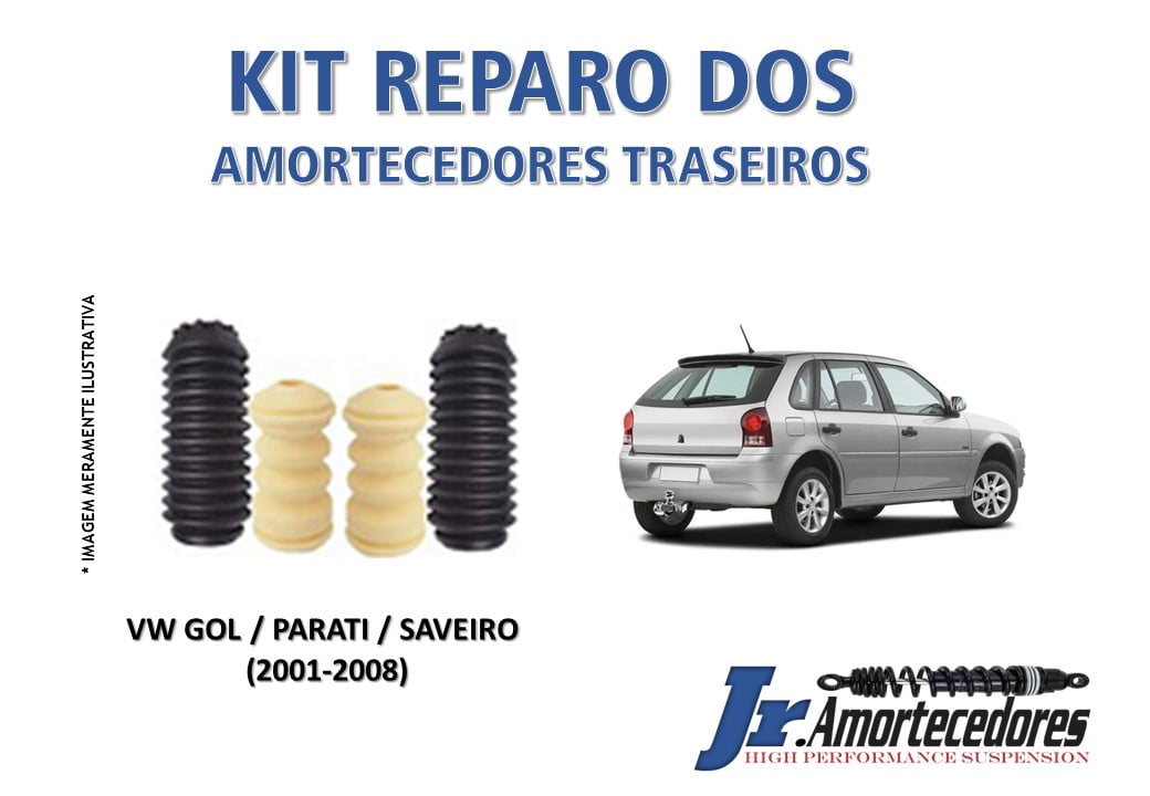 KIT REPARO DOS AMORTECEDORES TRASEIROS GOL / PARATI 