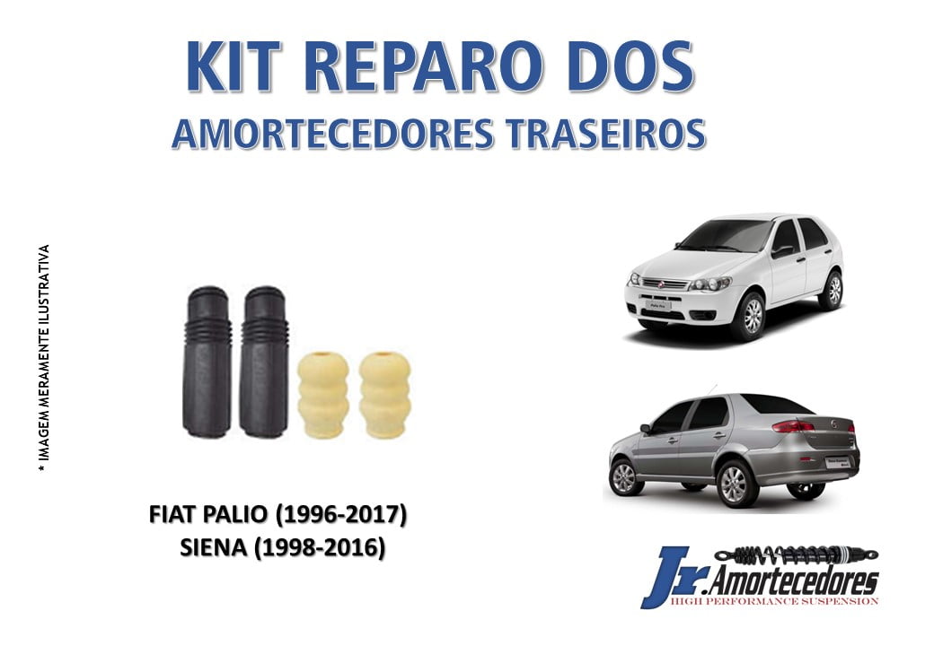 KIT REPARO DOS AMORTECEDORES TRASEIROS PALIO / SIENA