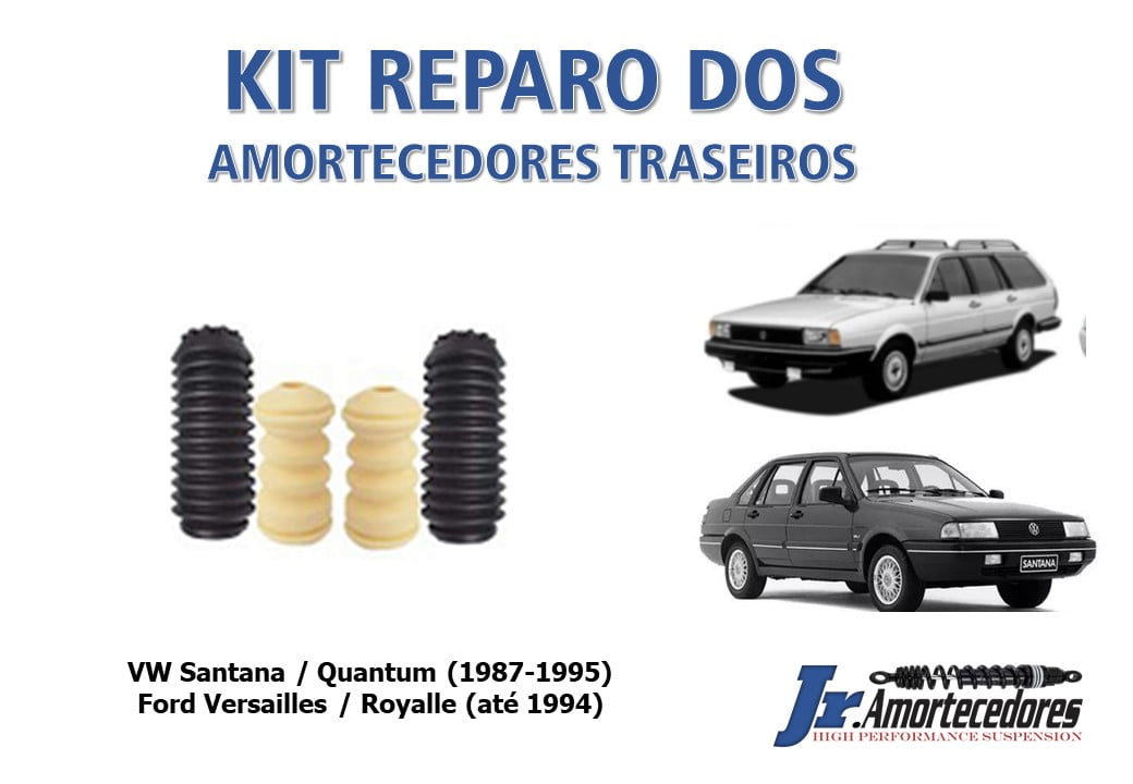 KIT REPARO DOS AMORTECEDORES TRASEIROS SANTANA / QUANTUM / VERSAILES / ROYALE (TODOS)