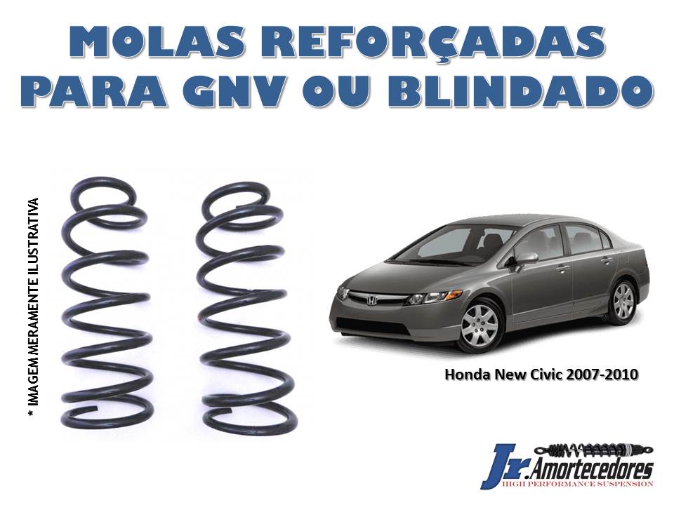 MOLAS  HONDA NEW CIVIC 07/10 TRASEIRAS REFORÇADAS (INSTALADAS), MOLAS KIT GAS HONDA NEW CIVIC, MOLAS NEW CIVIC GNV, MOLAS NEW CIVIC REFORÇADAS. 