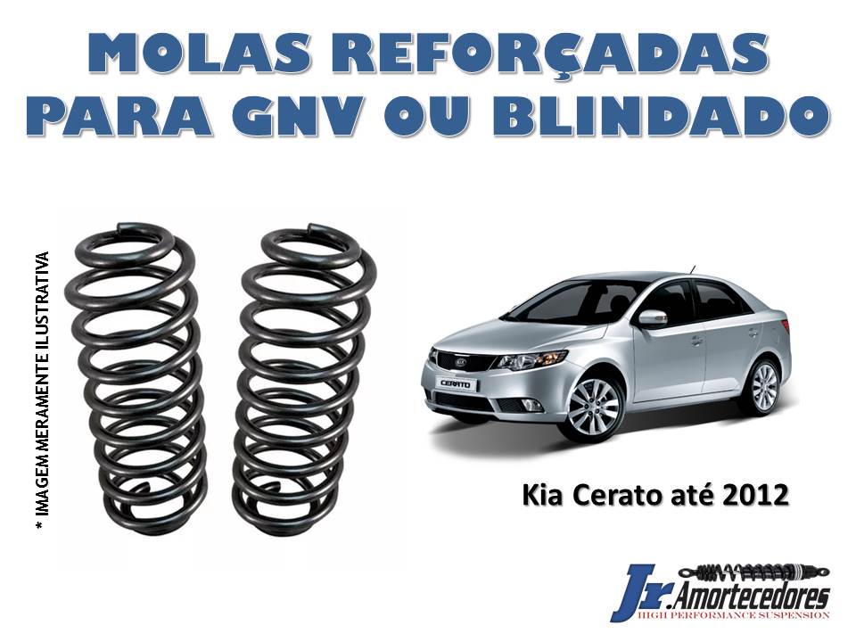 MOLAS TRASEIRAS REFORÇADAS KIA CERATO ATÉ 2012 (INSTALADAS). MOLAS KIA CERATO ATÉ 2012 TRASEIRAS REFORÇADAS (INSTALADAS). MOLAS GNV. MOLAS CERATO GNV. MOLAS CERATO REFORÇADAS. MOLAS REFORÇADAS KIA CERATO