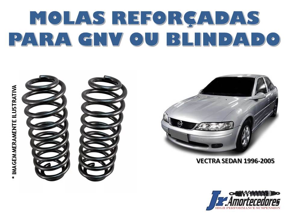 MOLAS TRASEIRAS REFORÇADAS CHEVROLET VECTRA (1996-2005). MOLA VECTRA GNV. MOLA VECTRA KIT GAS. MOLA VECTRA REFORÇADA