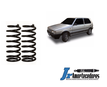 Par de molas dianteiras fiat Uno 1.5R e 1.6R Turbo, Par de Molas Dianteiras Prêmio. Mola Uno 1.5R Uno1.6R Turbo e Prêmio (de 1989 à 1995) Dianteira 