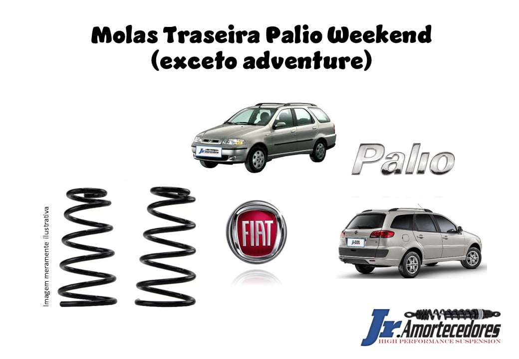 Par de molas traseiras Fiat Palio Weekend (exceto modelo Adventure)