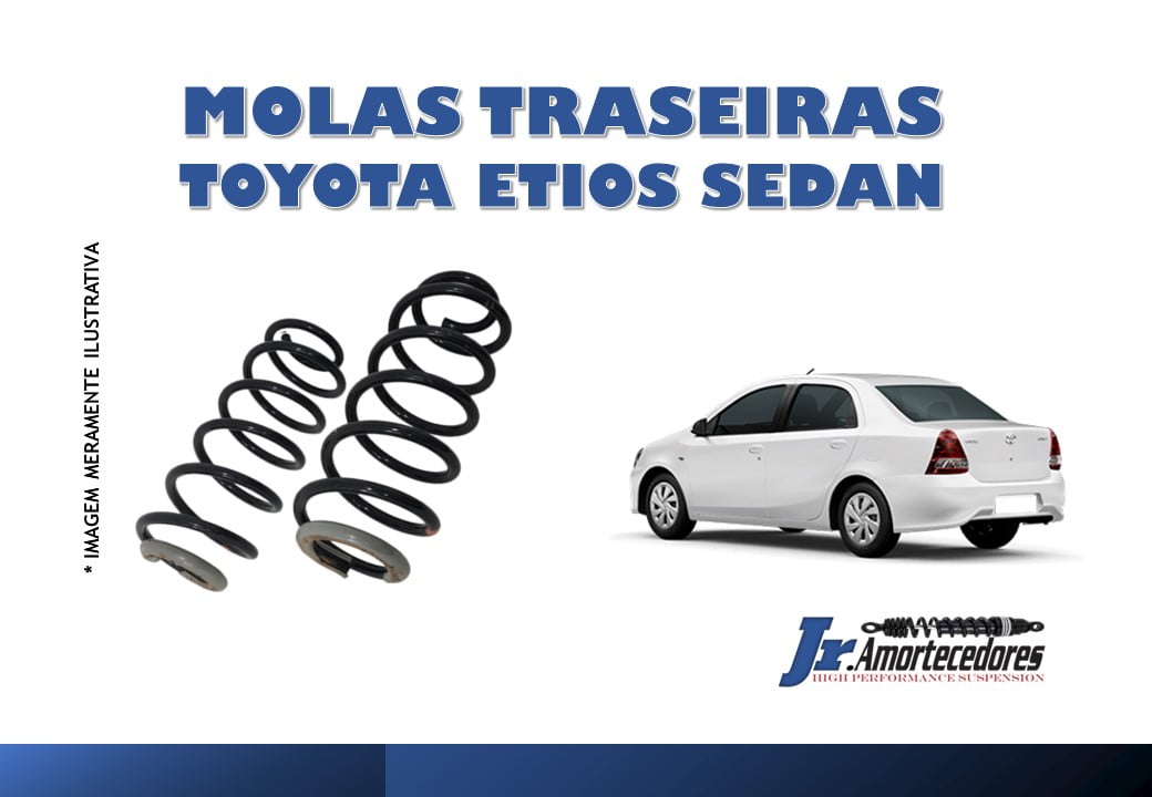 Par de molas traseiras Toyota Etios Sedan