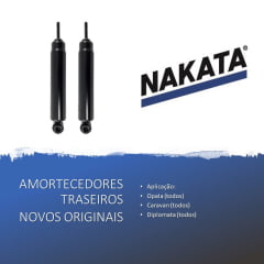 PAR DE AMORTECEDORES TRASEIROS NOVOS OPALA, CARAVAN, DIPLOMATA (NAKATA)