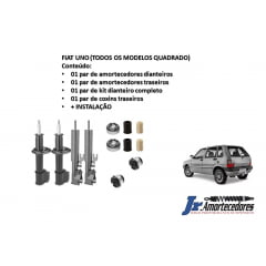 AMORTECEDORES E KITS FIAT UNO (MODELO QUADRADINHO)