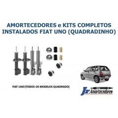 AMORTECEDORES FIAT UNO (MODELO QUADRADINHO) COM KIT E INSTALAÇÃO