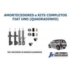 JOGO COMPLETO DE AMORTECEDORES MAIS KIT DE REPARO DOS AMORTECEDORES FIAT UNO