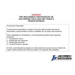 AMORTECEDORES TRASEIROS REMANUFATURADOS DO HONDA HRV INSTALADOS