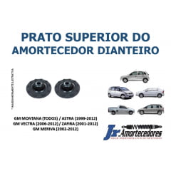 PRATO SUPERIOR DOS AMORTECEDORES DIANTEIROS CORSA / MONTANA / MERIVA / ZAFIRA / ASTRA / VECTRA