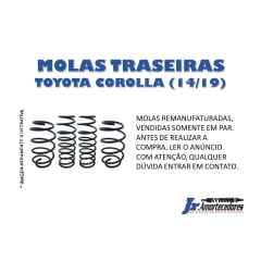 JOGO DE MOLAS INSTALADAS TOYOYA COROLLA 2016-2019