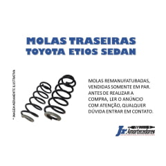 Par de molas traseiras Toyota Etios Sedan