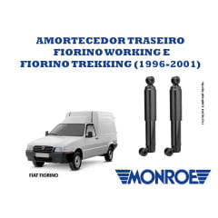 PAR AMORTECEDOR TRASEIRO FIORINO WORKING E TREKKING (1996/2001) MONROE